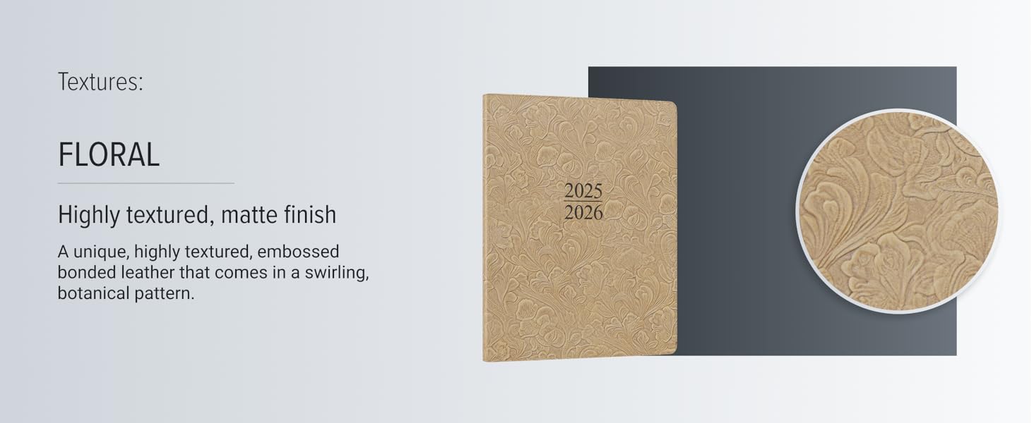 Gallery Leather Academic Planner 2026, Teacher and Student Weekly Monthly Planner