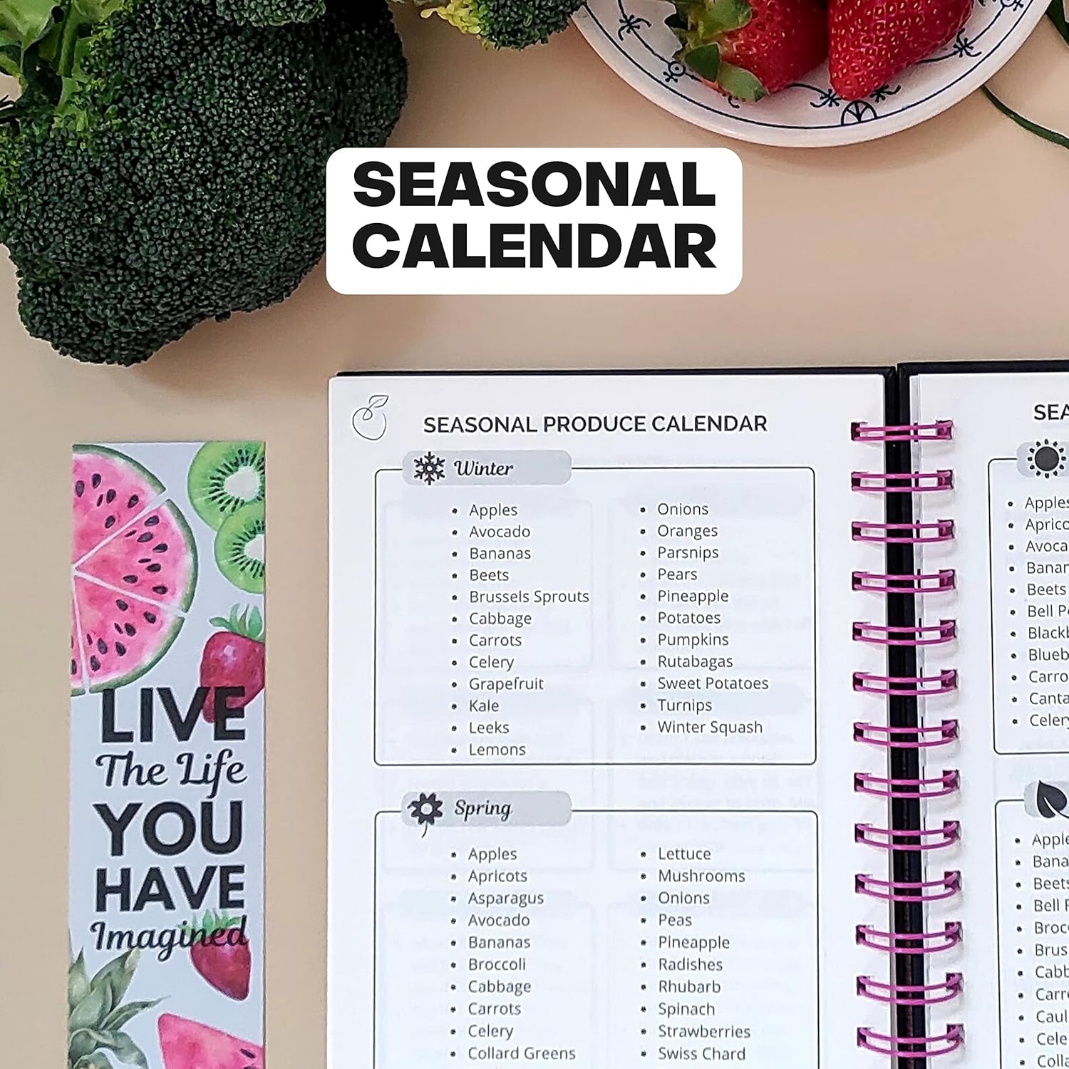 Life & Apples Meal Planner with Grocery List – Undated Weekly Menu & Meal Prep Notebook for Women & Men, Healthy Eating & Weight Loss Planner, 52-Week Spiral Bound Journal, Rose Gold - Image 7