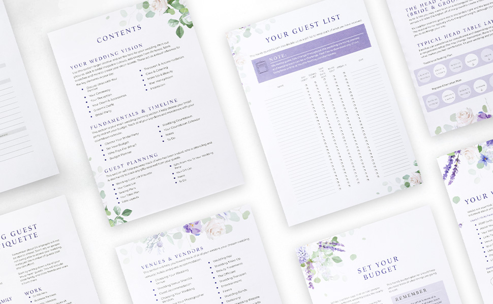 LIB000045SN000S / Your Perfect Day  Wedding Planner Lavender Haze