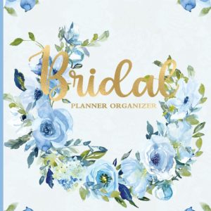 Bridal Planner Organizer: Original Blue Roses Watercolor Artwork Cover | Wedding Planning Binder Organizer | Wedding Contacts, Budget Worksheets, Expense Tracker, Seating Lists, Wedding Gift List