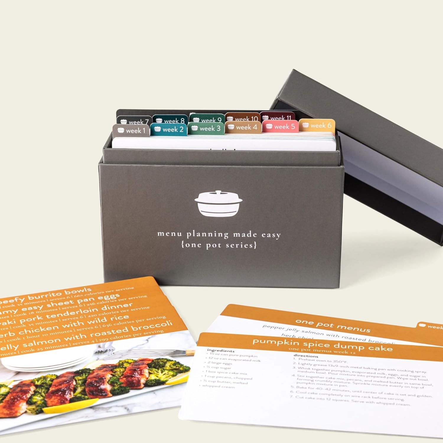 PPP One Pot Meal Planner with 72 Recipe Cards (Photo Edition) - Weekly Menu Plans | Sturdy Recipe Box | 12 Reusable Grocery Shopping Lists | 5 Blank Recipe Cards | Recipe Card Protector | Recipe Ideas - Image 8