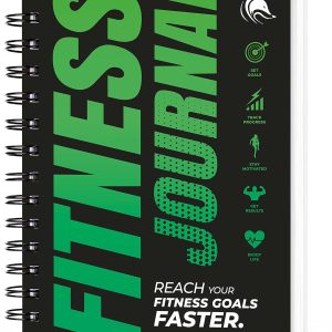 Clever Fox Fitness Journal Workout Log Book - Daily Fitness Planner Workout Journal for Women and Men. Spiral-Bound, Laminated Cover, Thick Pages, A5 (Neon Green)