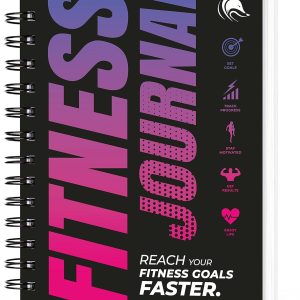 Clever Fox Fitness Journal Workout Log Book - Daily Fitness Planner Workout Journal for Women and Men. Spiral-Bound, Laminated Cover, Thick Pages, A5 (Pink & Dark Purple)