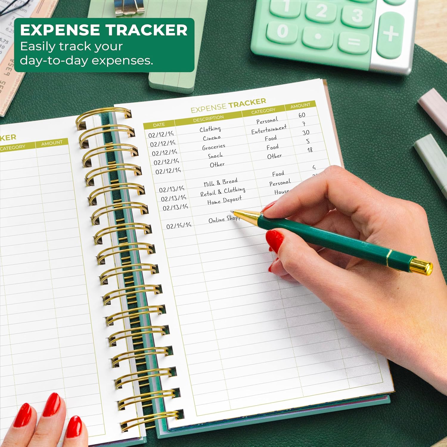 Clever Fox Budget Planner & Monthly Bill Organizer With Pockets. Expense Tracker, Budgeting Journal & Financial Book. Medium, 5.1x8.2" (Turquoise) - Image 6