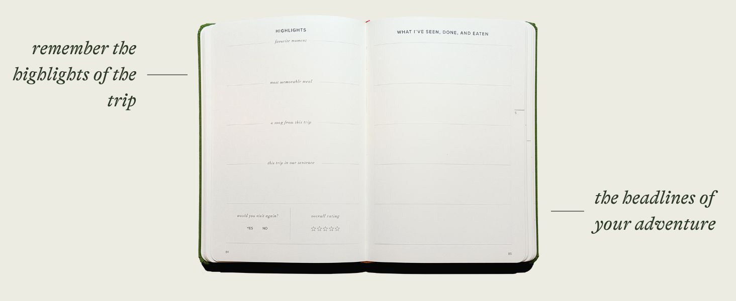 travel log book and road trip planner