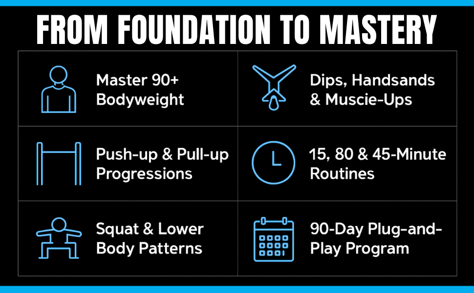 bodyweight , dips, handsands, push up, pull-up, squat ,