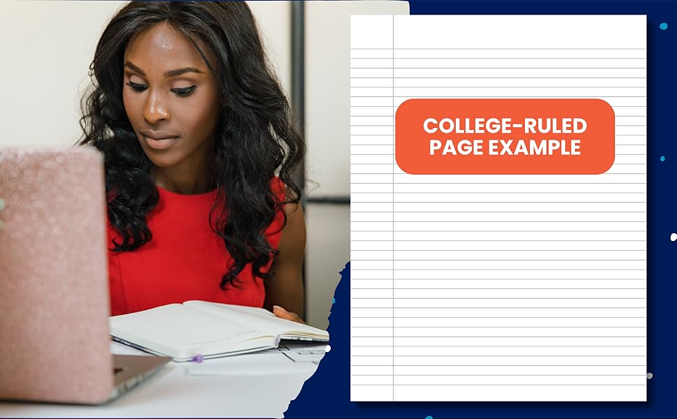 College-ruled page example