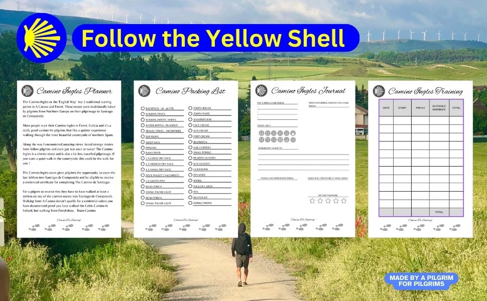 Camino Ingles Planner &amp; Journal Pages