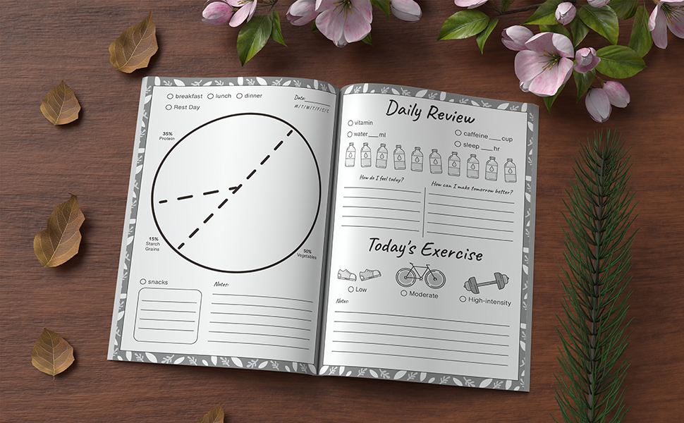 food diary journal book tracker journal food journals for tracking meals and exercise motivational