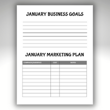 Business goals &amp; marketing sheet