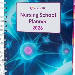 Nursing School Study Planner - Nursing Student Gifts - Spring 26/Fall 26 Calendar Year - Dates Start January 1st 2026 through January 31st 2027