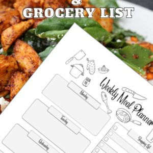 Weekly Meal Planner And Grocery List Magnetic Notepad: 120 Weeks to Plan Weekly Menu for Family, Meal Planning Pad with Shopping List.