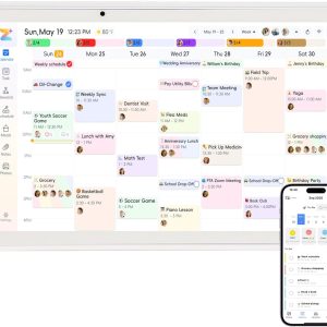 10.1 Inch Smart Digital Calendar Chore Chart Meal Planner HD Touchscreen Family Planner, Home Improvement Desk Digital Calendar Seamless Scheduling(No battery)