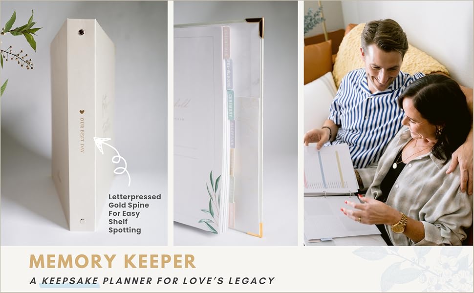 Wedding planner book and organizer with scrapbooking stickers - wedding essentials, wedding binder