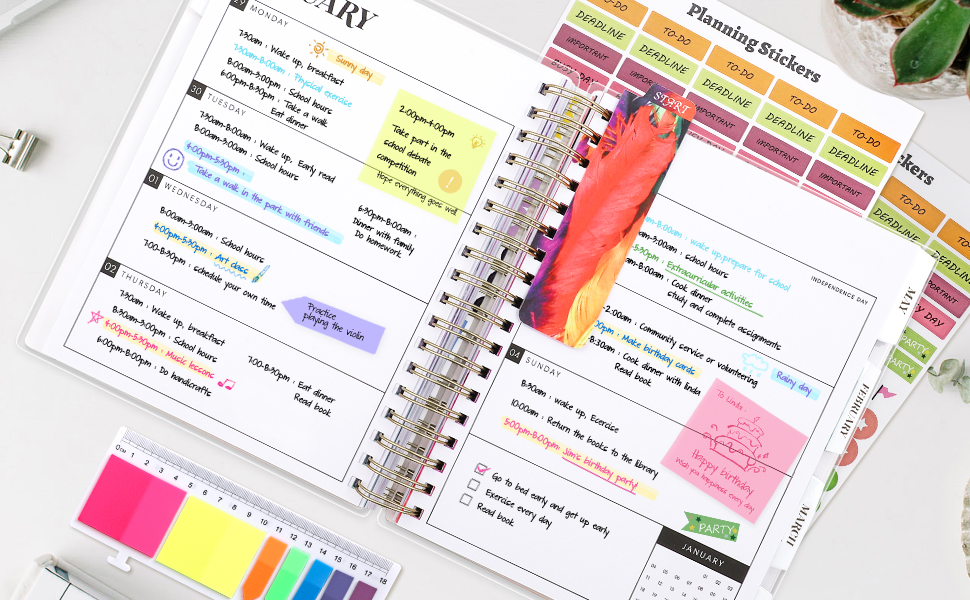 agenda book planner 2026