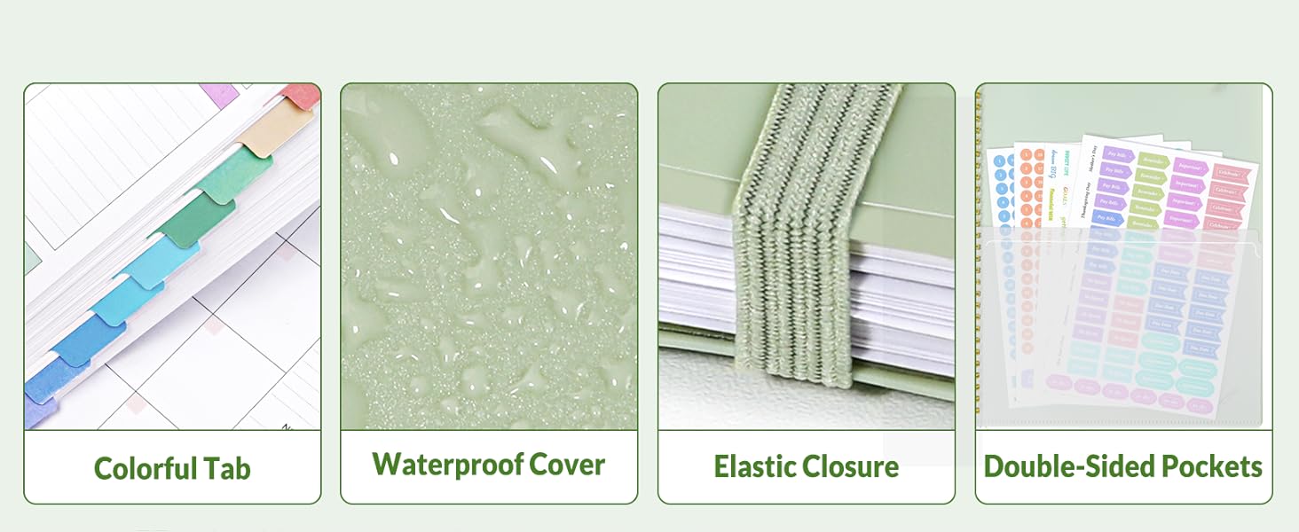 Budget Planner - Monthly Budget Book with Expense Tracker Notebook, Undated 12 Month