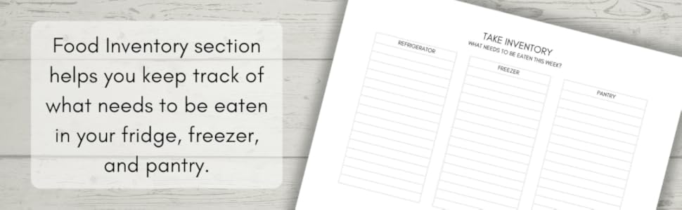 Food Inventory section helps keep track of what needs to be eaten in your fridge freezer &amp; pantry