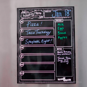 Dry Erase Menu Board