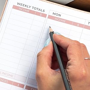 weekly clever fox expense tracker layout