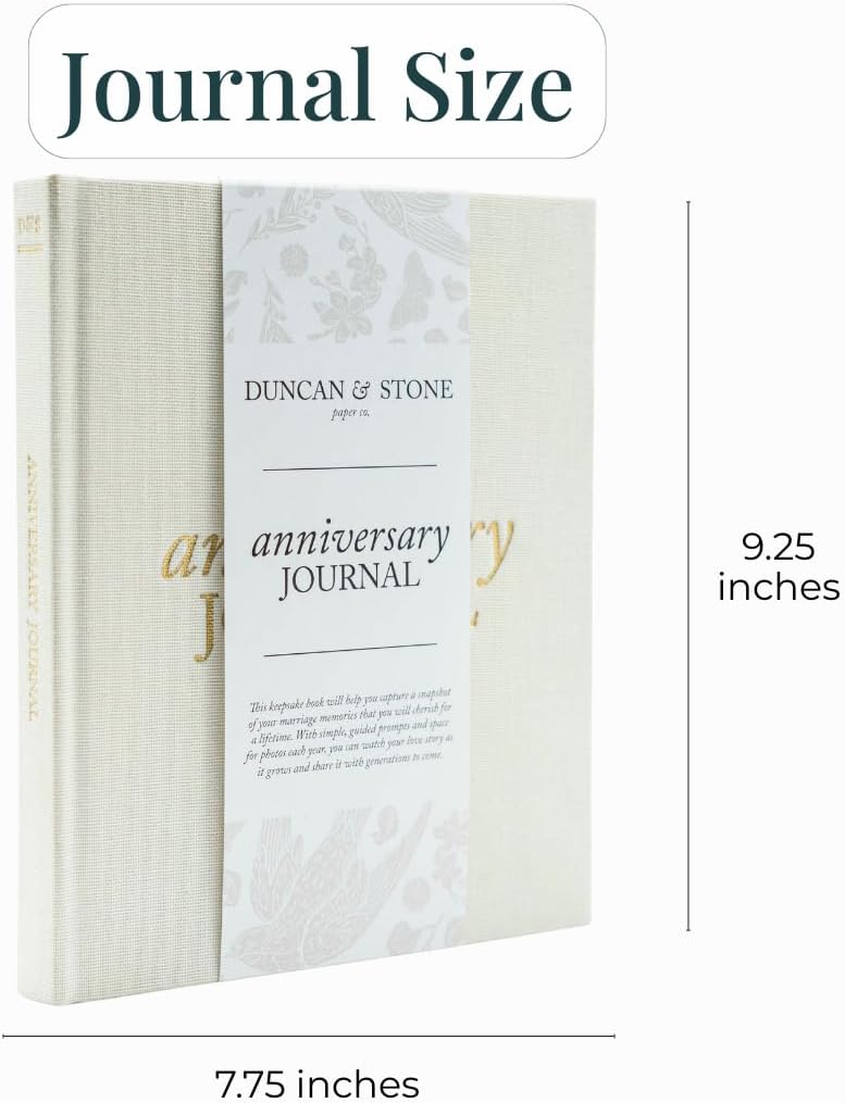 DUNCAN & STONE PAPER CO. Wedding Anniversary Journal - Anniversary Journal for Couple - Wedding Notebook & More - Wedding Memory Book to Capture Moments(Ivory,189 Pages) - Image 2