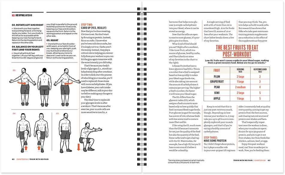 Men's Health Unstoppable After 40: The Secret to Supercharging Recovery, Avoiding Injury, and Never Slowing Down. Convenient at-Home Workout Planner for All Fitness Levels - Image 7