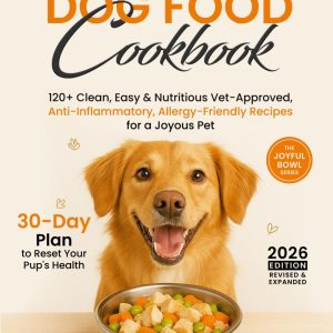 Homemade Healthy Dog Food Cookbook: 120+ Clean, Easy & Nutritious Vet-Approved, Anti-Inflammatory, Allergy-Friendly Recipes for a Joyous Pet with a 30-Day Plan to Reset Your Pup's Health