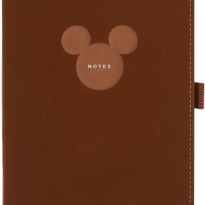 Happy Planner Disney Mickey Dot-Grid Journal for Office, School, or Journaling, Vegan Leather Notebook, A5 Size, 80 Pages, Espresso