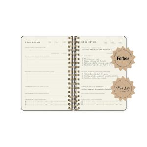 Full Focus Linen Coil Planner by Michael Hyatt - The #1 Daily Planner to Set Annual Goals, Increase Focus, Eliminate Overwhelm, and Achieve Your Biggest Goals - Hardcover (Finch)