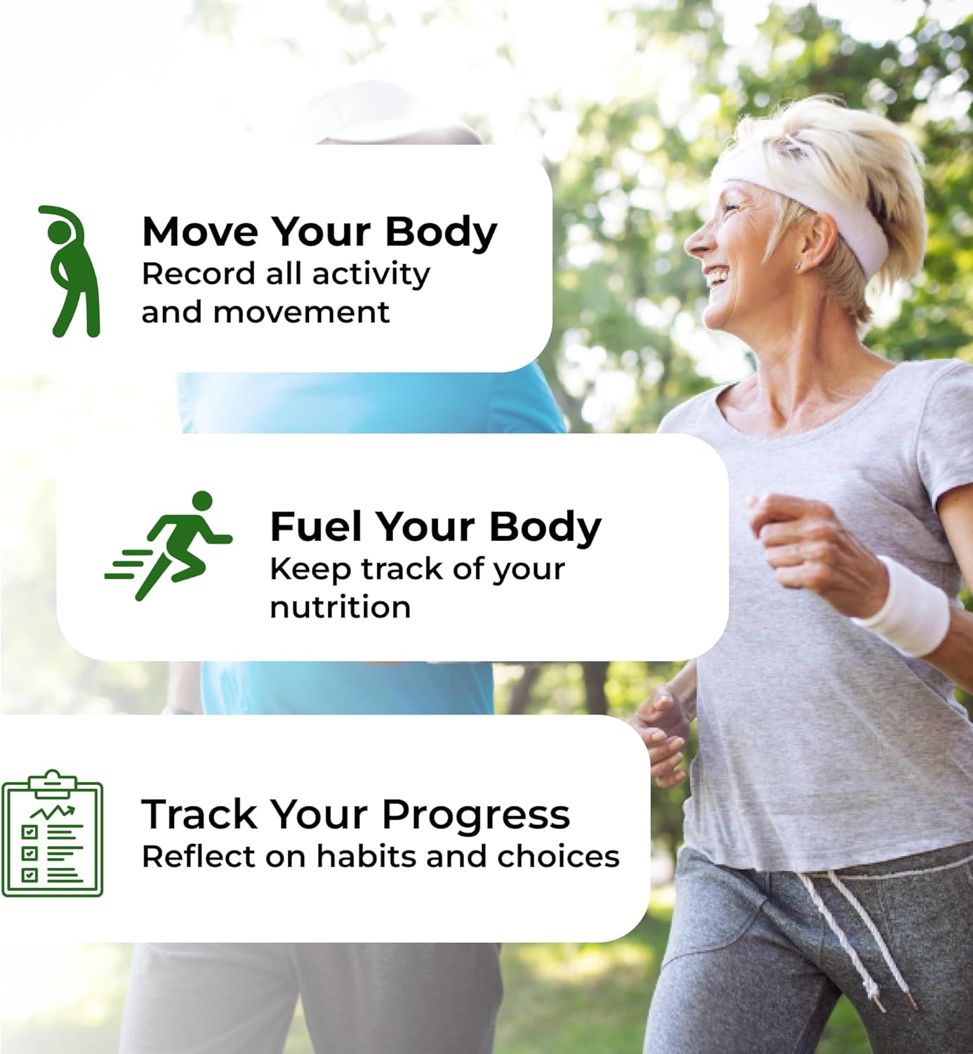 Wellness Tracker Daily Habit Tracker. Set Goals for All Physical Activity and Nutritional Habits in Spiral Bound, 10-Week Journal. Ideal for Women and Men 50-80+. - Image 3