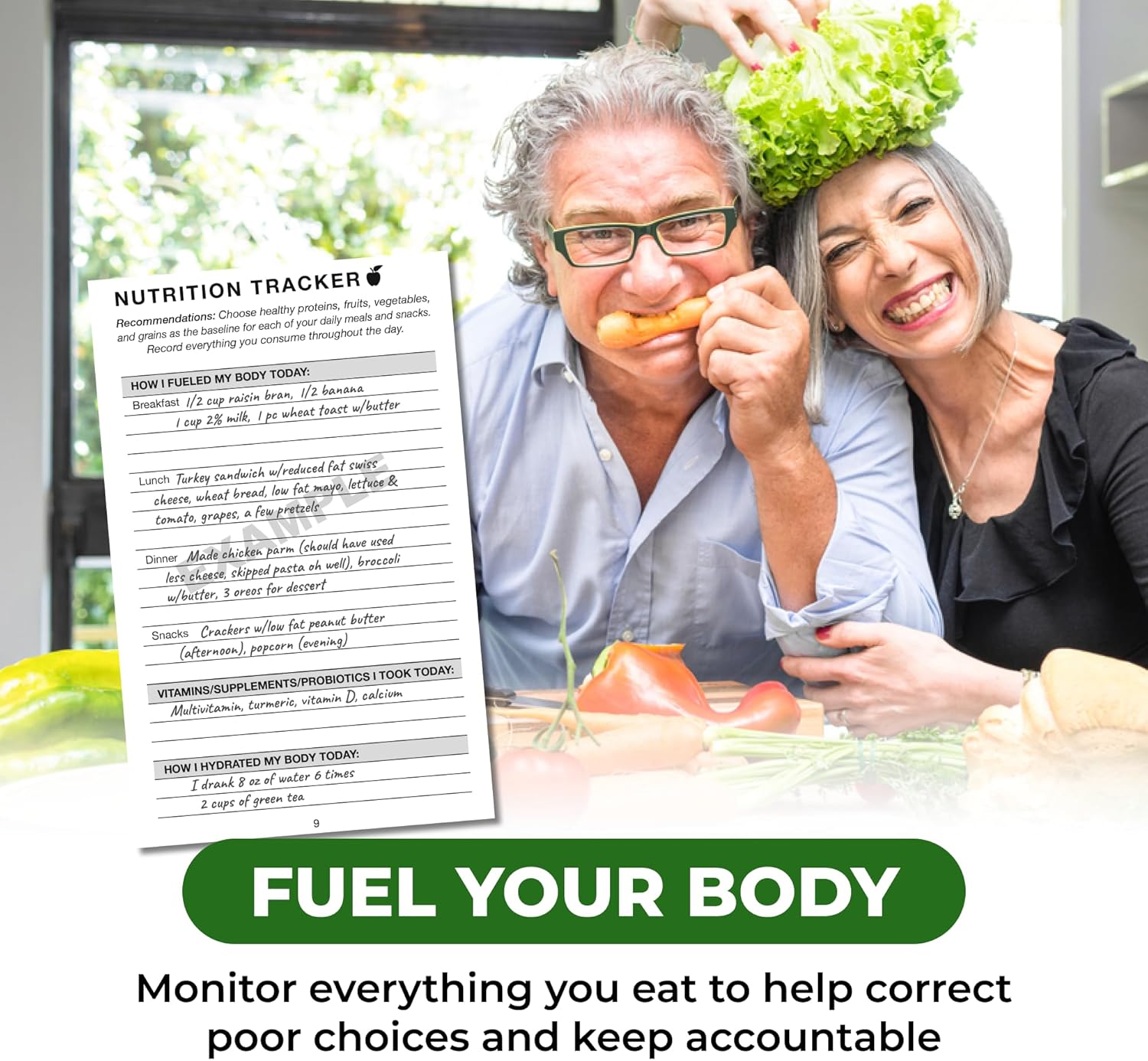 Wellness Tracker Daily Habit Tracker. Set Goals for All Physical Activity and Nutritional Habits in Spiral Bound, 10-Week Journal. Ideal for Women and Men 50-80+. - Image 5