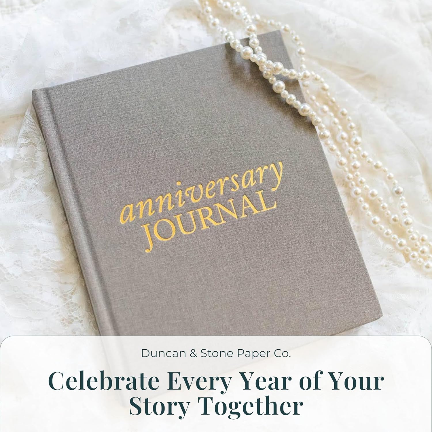 DUNCAN & STONE PAPER CO. Wedding Anniversary Journal - Anniversary Journal for Couple - Wedding Notebook & More - Wedding Memory Book to Capture Moments(Ivory,189 Pages) - Image 7