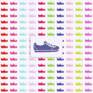 200 Pieces Sneaker Stickers Workout Fitness Planner Journal Running Stickers Pack for Monthly Weekly Daily Planner Calendar or Journal (Mixed Colors)