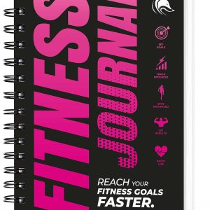 Clever Fox Fitness Journal Workout Log Book - Daily Fitness Planner Workout Journal for Women and Men. Spiral-Bound, Laminated Cover, Thick Pages, A5 (Pink)