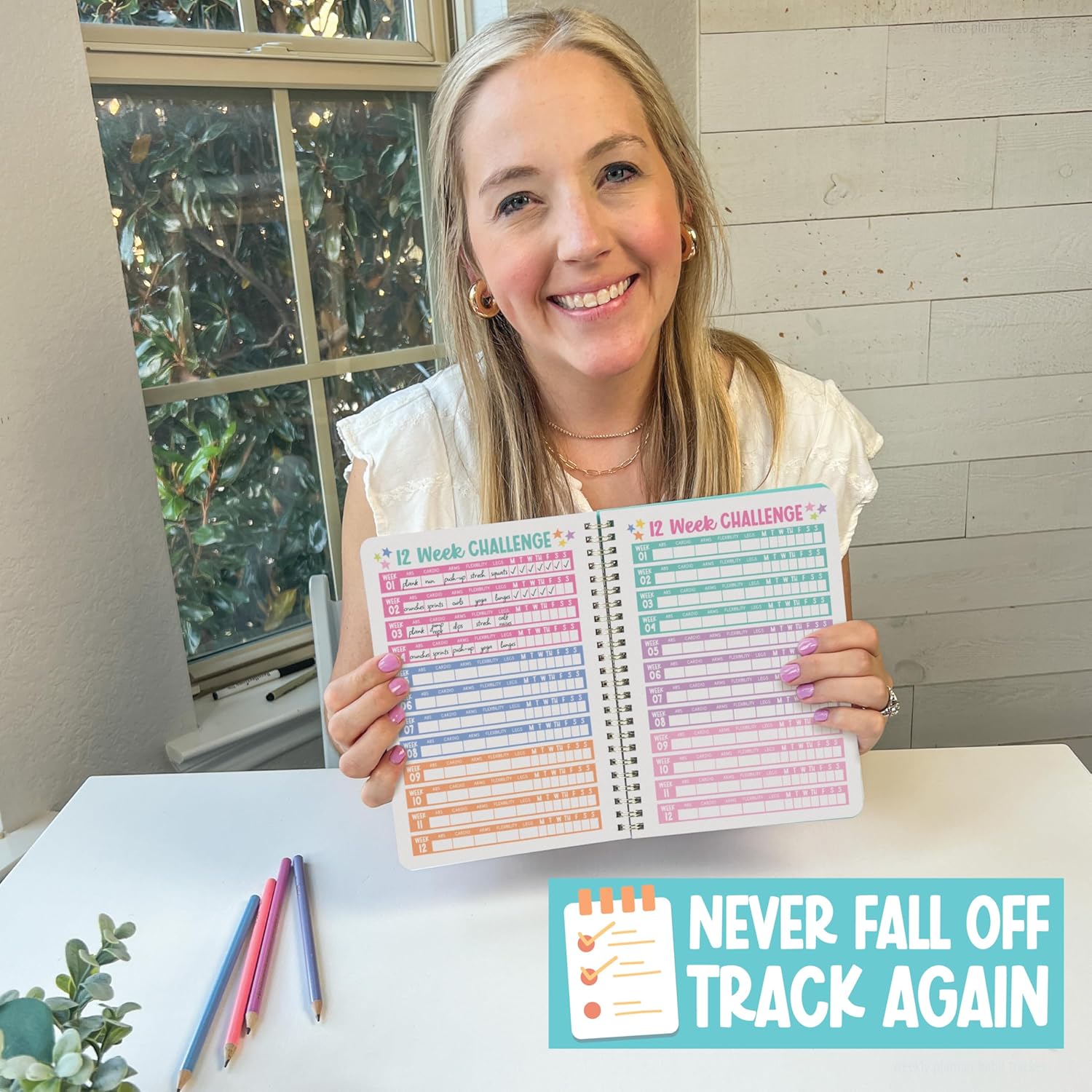 Fitness Journal for Women - Workout Journal for Women, Food and Fitness Journals, Undated Workout Log Book Planner, Exercise and Gym Journals, Exercise Planner Weight Loss Tracker - Image 8