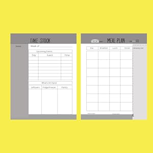 Weekly Planning Spread Busy Family's Meal Planner &amp; Grocery List