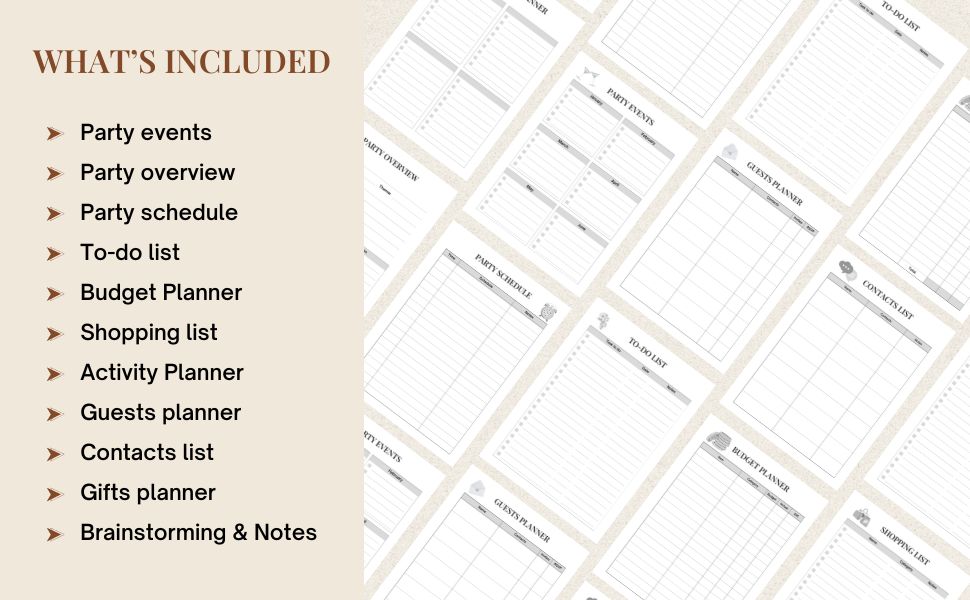 Party Event Planner Organizer Notebook - Planners &amp; Lists