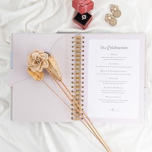 Wedding planner book Journal diary engagement present gift bride to be guestbook note summer winter