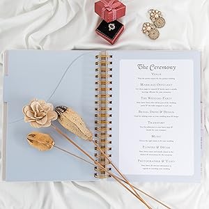 Wedding planner book journal bride to be engagement gift present scrapbook photo album diary