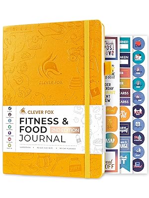 fitness tracker food journal notebook