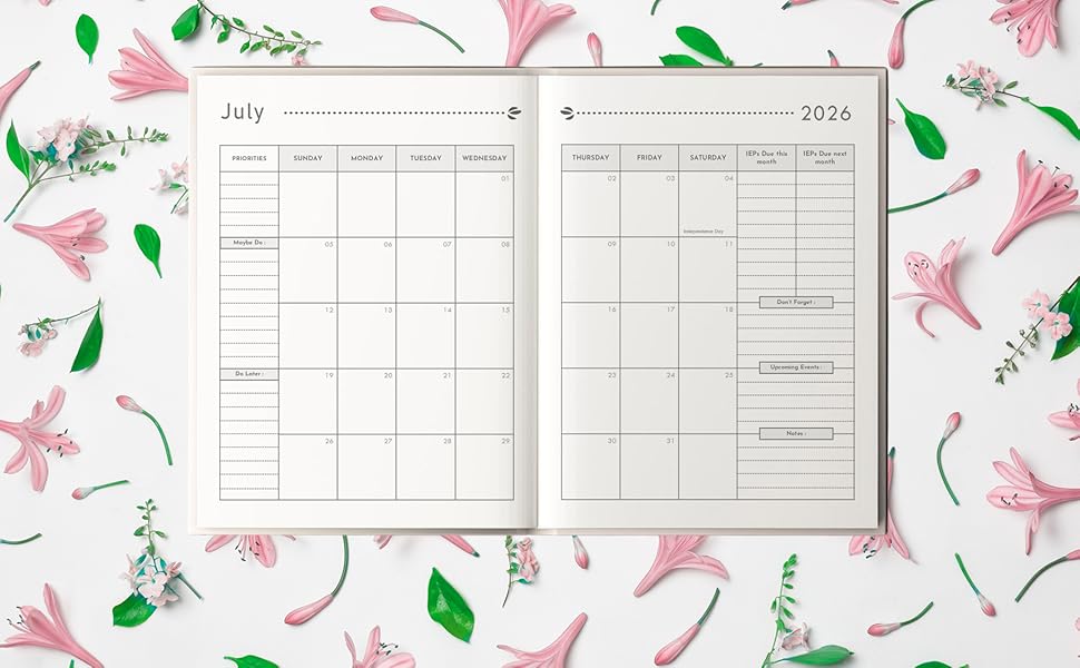Monthly School Psychologist Planner