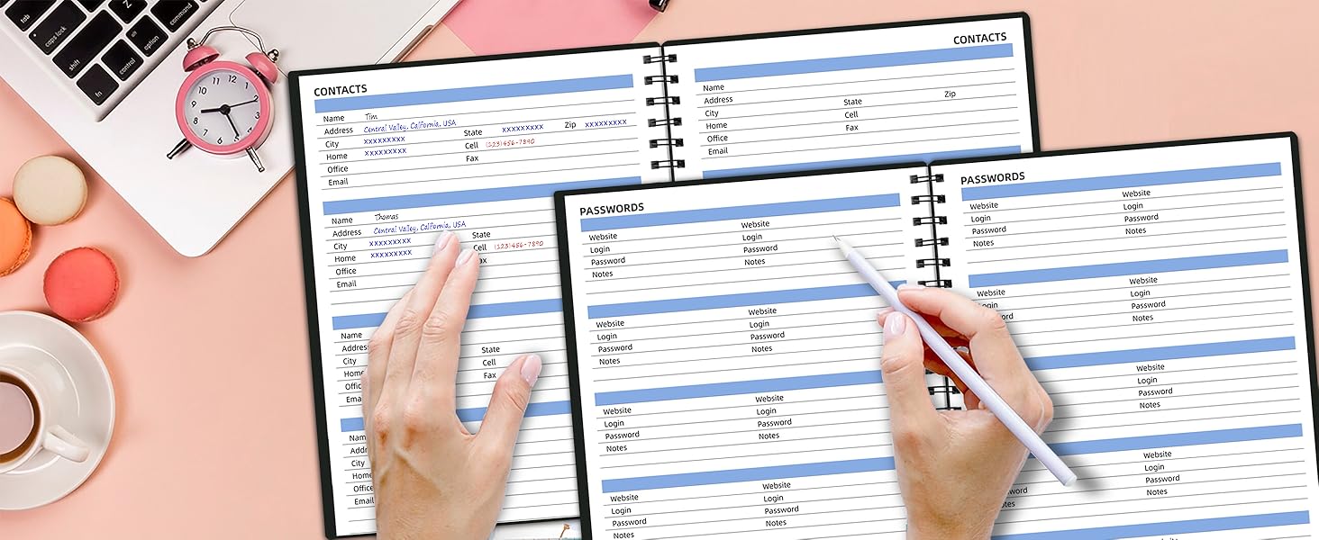 Contacts &amp;amp;amp; Passwords Page