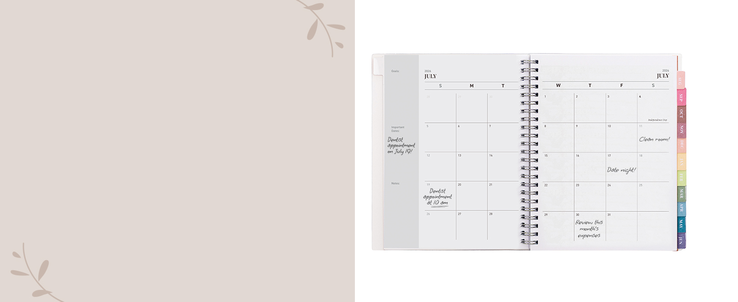 Monthly Spreads for Effective Planning