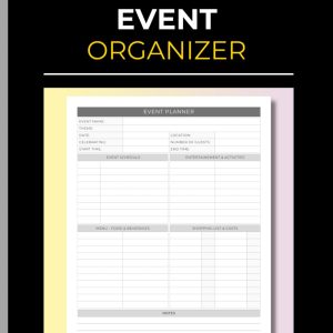 Event Organizer & Party Planner: Event Management & Planning | Log Book: Party Schedule, Theme, To Do List, Menu & Beverages, Shopping | Create Memories | 110 Pages