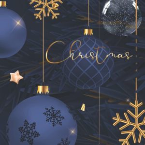 Christmas Planner: Multiple Years (3 Years) Holiday Journal and Organizer With Shopping List, Gift & Party Planner, Card Tracker, Budget Planner, Meal ... More! Beautiful Blue & Golden Ornaments Cover