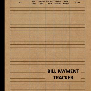 Bill Payment Tracker: Monthly Budget Planner Organizer to Track Bills for Small business and Personal Finance