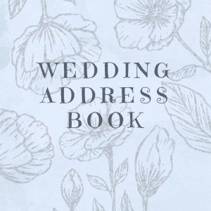 6x9 Wedding Address Book- Floral Blue Design: Perfect for tracking wedding guest contact information, gifts, RSVPs and more! Additional Note Pages for Wedding Planning!