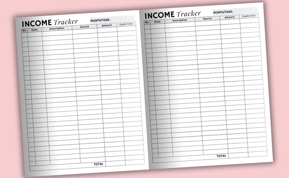 Income Tracker Interior mockup