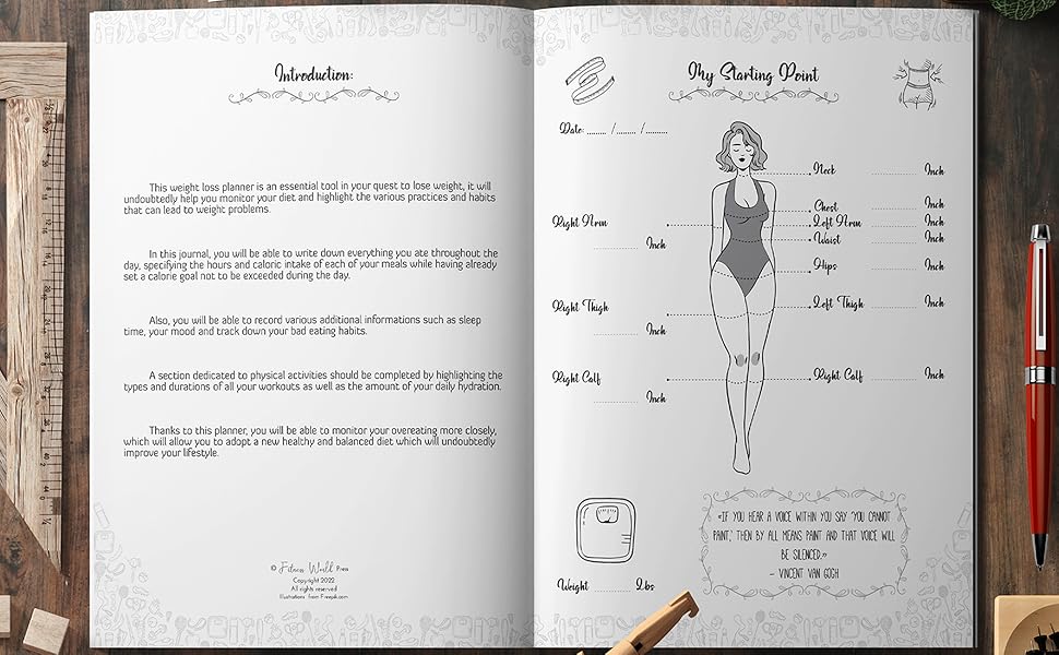 weightloss journal and planner