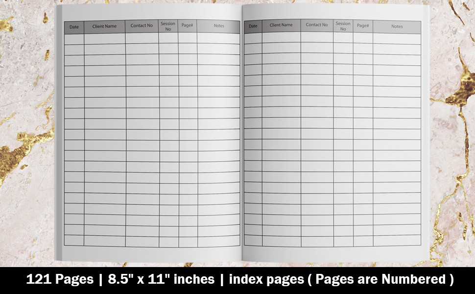 Session notes notebook