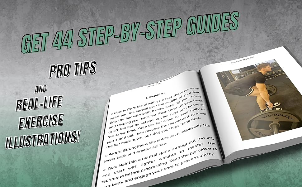 Get 44 Step-by-Step guides with pro tips and real-life exercise illustrations